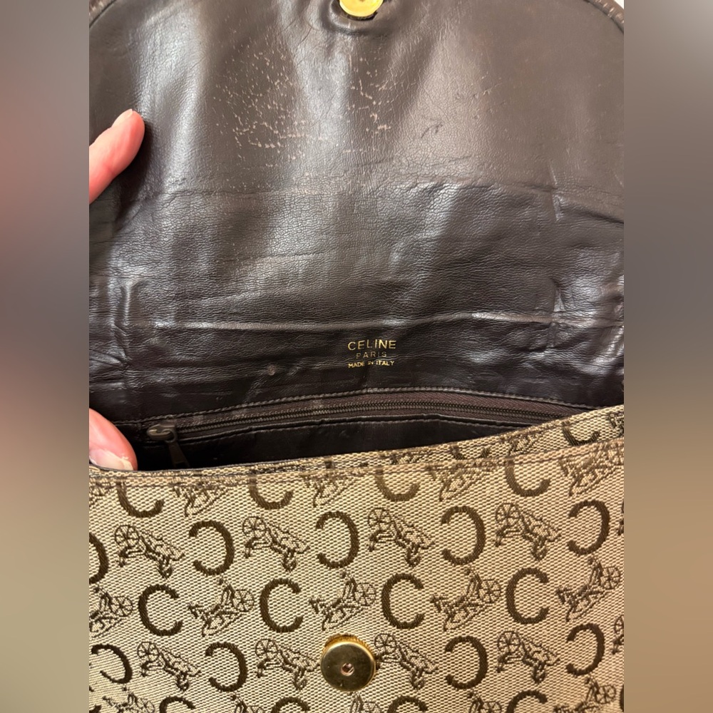 Celine Tan and Brown Crossbody Bag - Picture 10 of 16